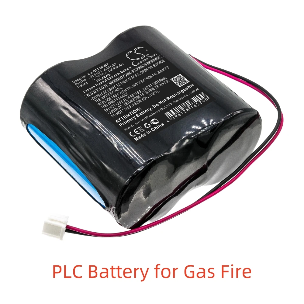 Li-SOCl2 PLC Battery for Gas Fire,7.2V,14500mAh,Ignition,2LSH20 2LSH20P 2LSH20S 2S1PLSH20 2ER34615M 2S1PLSH2