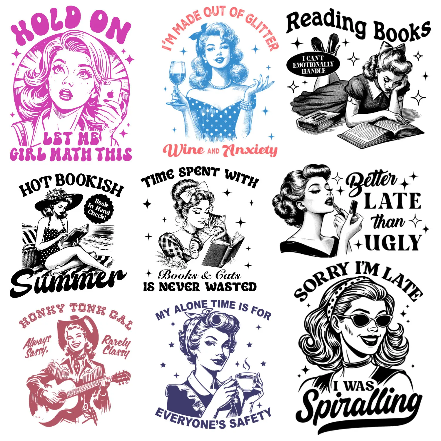 Parches de transferencia para planchar para línea de ropa, imágenes de belleza, libertad segura, Sexy, elegante, duradero, impresiones de transferencia de calor DIY