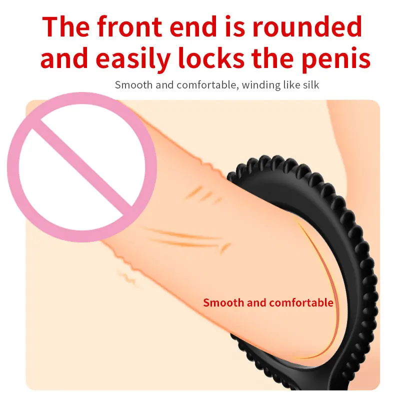 Silicone Lock Semen Ring Men Sex Toy Three Ring Locked Egg Delay Ejaculation Penis Keep Erect Adult Products Reusable Cock Rings