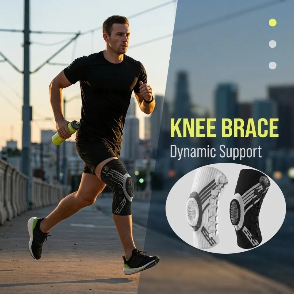 

Professional Adjustable Knob knee pads Non-Slip Thin Shin Defender Elastic Breathable Knee Brace Support Running