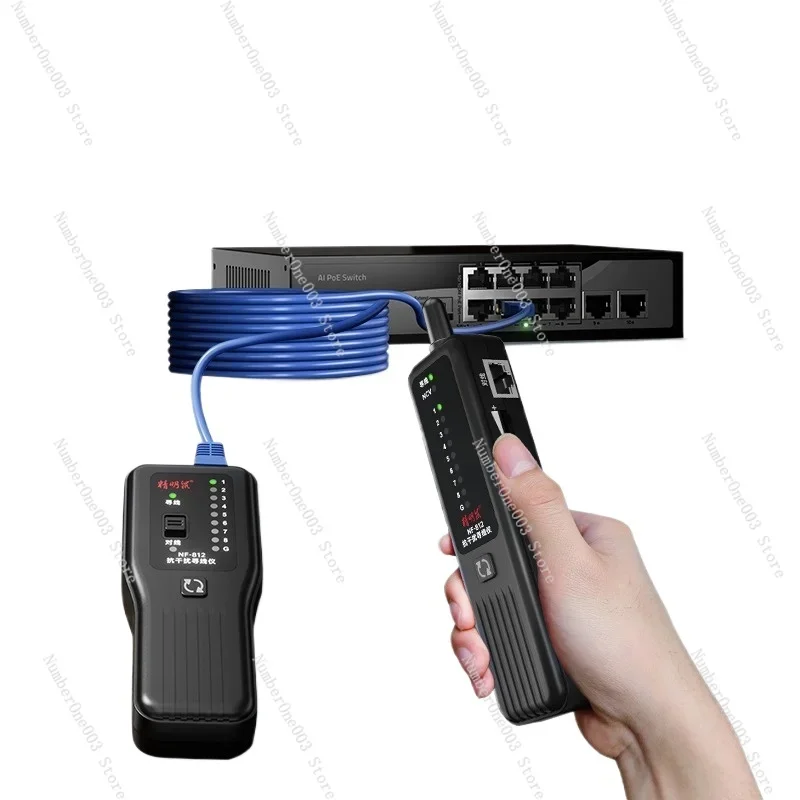 مكتشف الخط NF-812 أداة دورية الخط المضادة للتدخل كاشف كابل الشبكة متعدد الوظائف