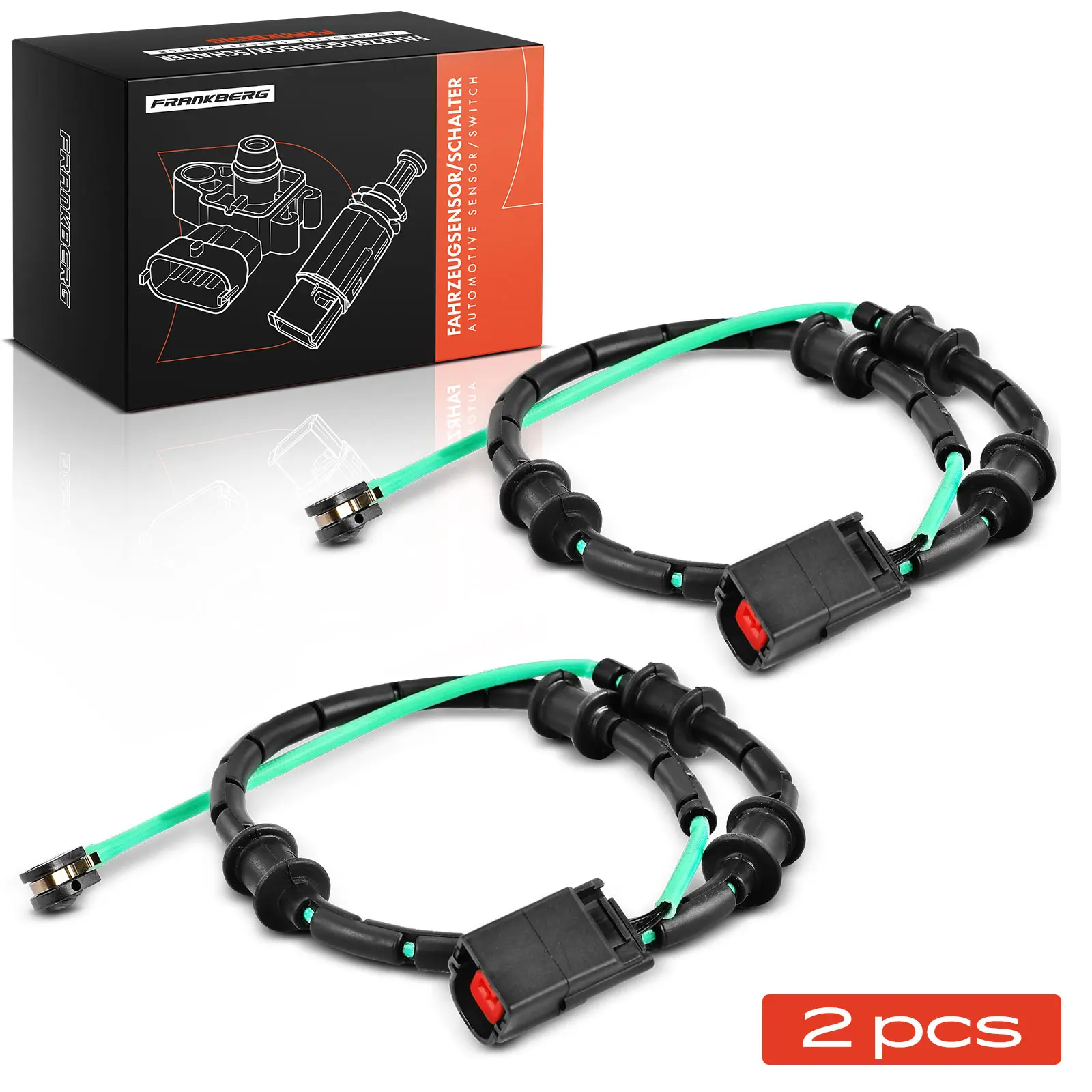 Frankberg 2x Waarschuwingscontact Remvoering Slijtage Vooras Voor Jaguar XF Sportbrake X250 2.0L 2.2L 3.0L V41720015 1813609PWS365