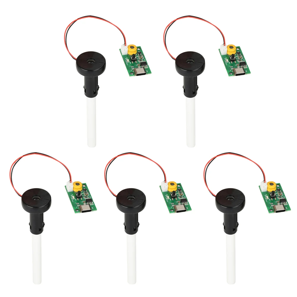 Módulo humidificador DC5V de 1/3/5 piezas, 3 niveles de volumen de niebla ajustables, módulo humidificador de pulverización única, placa de circuito generador de niebla