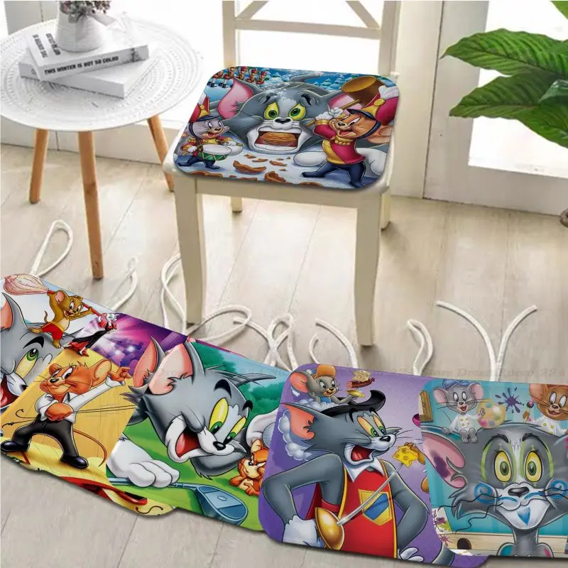 

CUTE CARTOON CATS AND MOUSES Creative Fabric Cushion Non-slip Living Room Sofa Decor Students Stool Tatami Office Chair Mat Pad