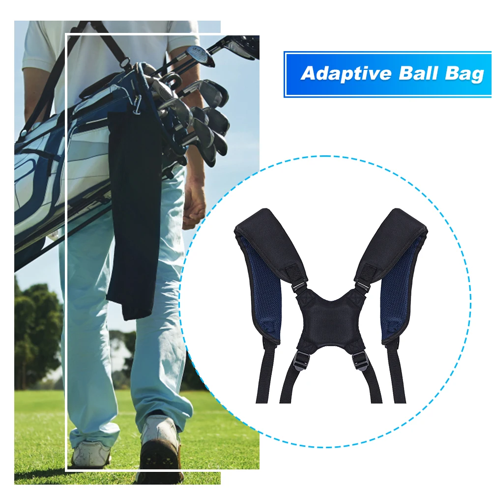 

Двойной плечевой ремень для гольфа, регулируемый мягкий сменный ремень для сумки для гольфа, удобные аксессуары для сумки для гольфа с 4 вращающимися пряжками
