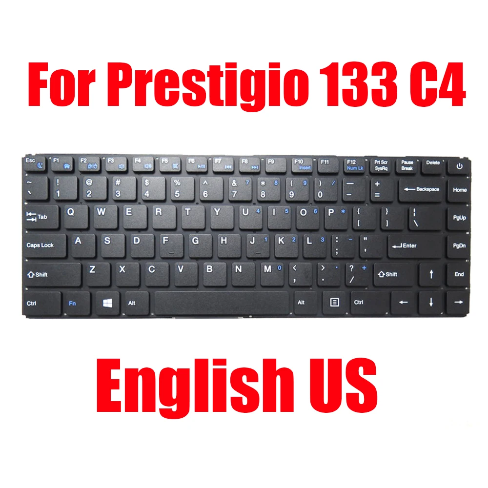 Английская клавиатура для ноутбука US для Prestigio для Smartbook 133 C4 psb133c04cgp _ mg _ CIS psb133c04cgp _ CIS psb133c04cgp _ DG, Черная Новинка