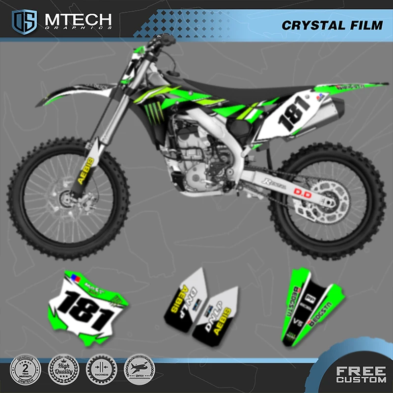 

DSMTECH MOTOR Custom Team Motorcycle Graphics Decals Stickers Kits For KAWASAKI KXF250 KX250F KXF 250 2017 2018 2019 2020 010
