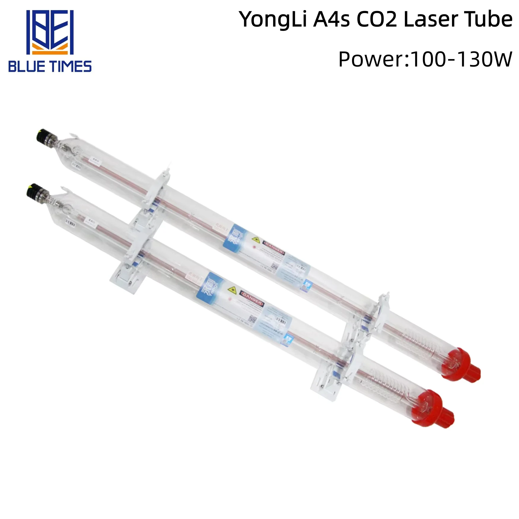 Tubo Láser de CO2 Bluetimes YongLi A4s 100-130W, Longitud 1462mm, Diámetro 80mm, Lámpara de Vidrio Láser para Máquina de Corte y Grabado Láser