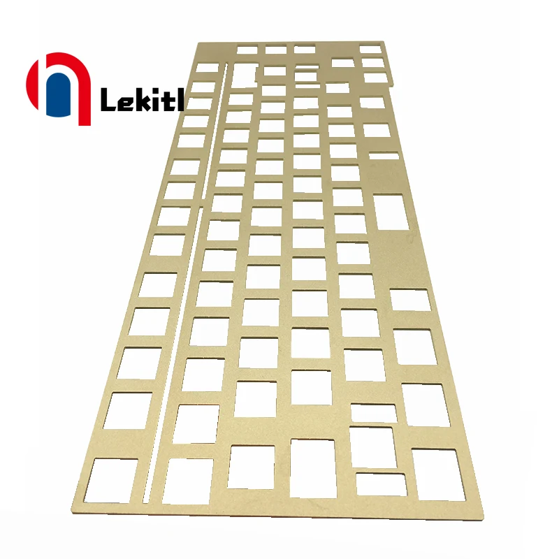 

Custom Universal 60 Percent Mechanical Keyboard Mounting Positioning Top Plate Aluminum 60% Brass Keyboard Plate