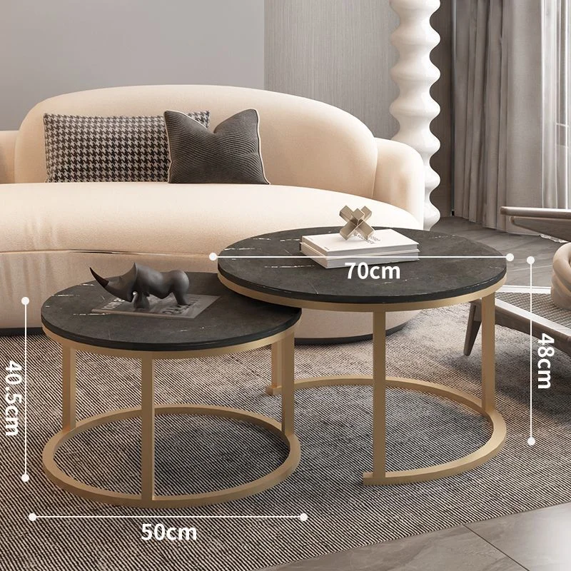 

Tea Tables Living Room Home Round Table Small Apartment Sofa Side Tables Light Luxury Modern Simple Small Table Balcony Mesas