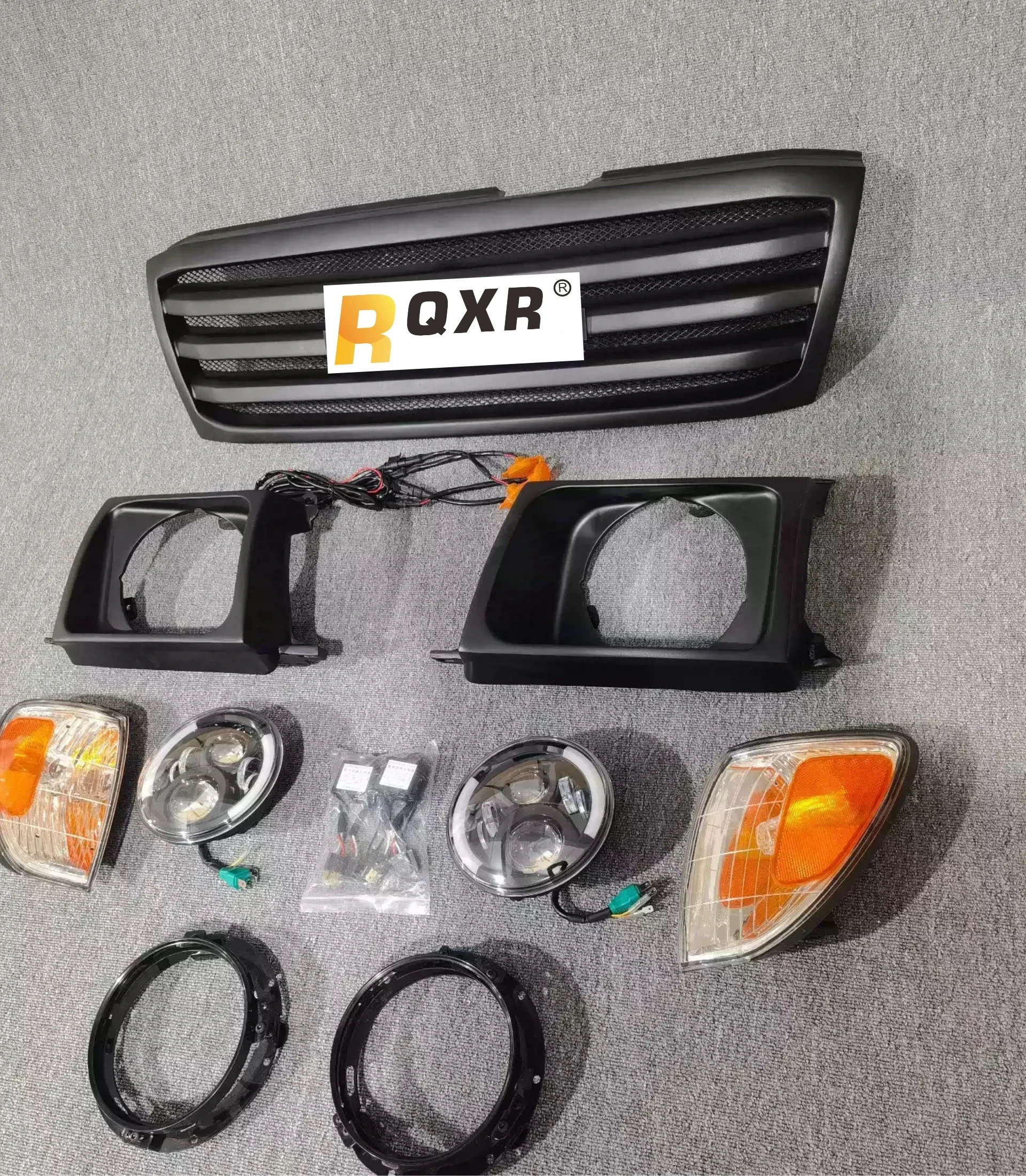 Led Headlight Car Front Bumper Grill Mask Radiator Grille for Toyota Land Cruiser LC100 4700 Daytime Running Light  Body Kit