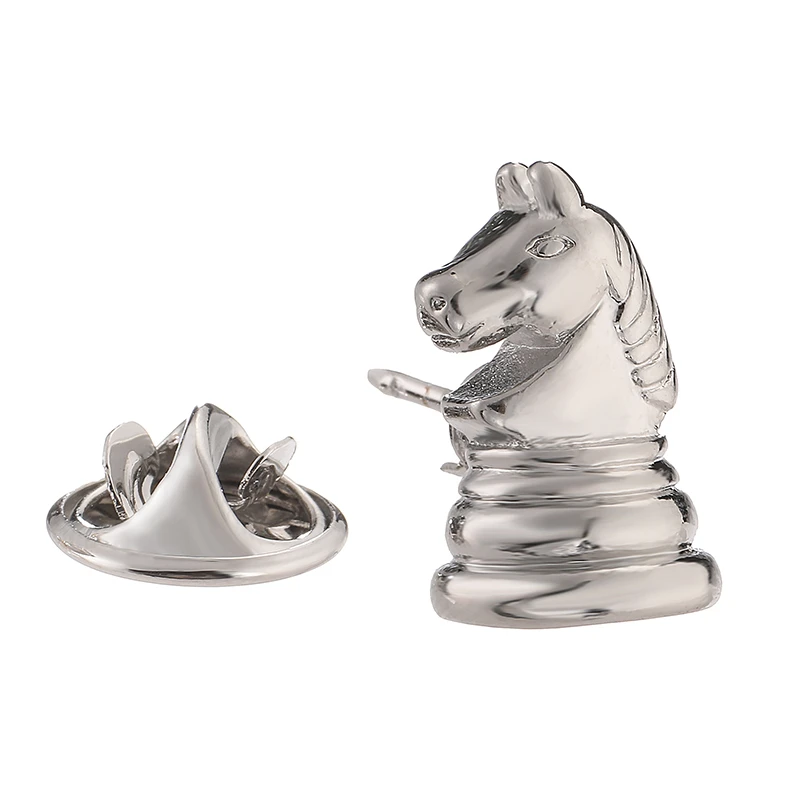 Copper material chess brooch fashionable men\'s suit coat lapel pin women\'s backpack hat badge jewelry wholesale