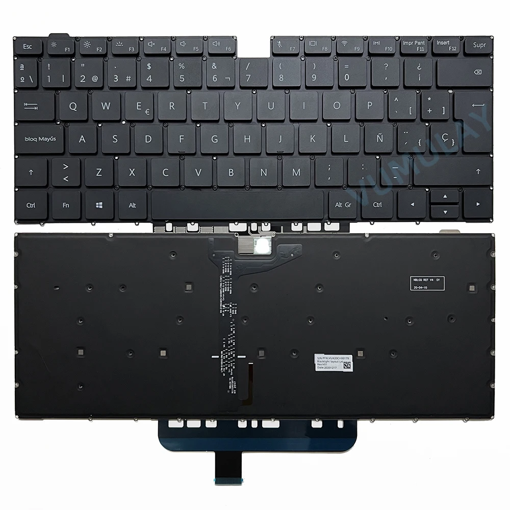 Spanish Backlit Keyboard for Huawei MateBook D15 BOHK WAX9X WAP9R, 2022 BODE-WFH9 WDH9 WFE9AL WDI9A WFE9, BoB-WAE9P D14 NBZ-WBE9