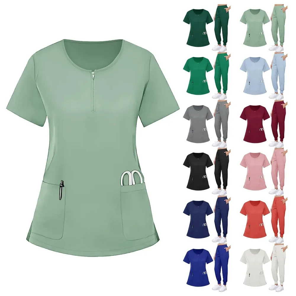Vêtements de travail pour médecins d'hôpital, accessoires d'infirmière unisexes, uniformes de chirurgie dentaire orale, uniforme médical de pharmacie, ensemble de gommage pour Service de santé