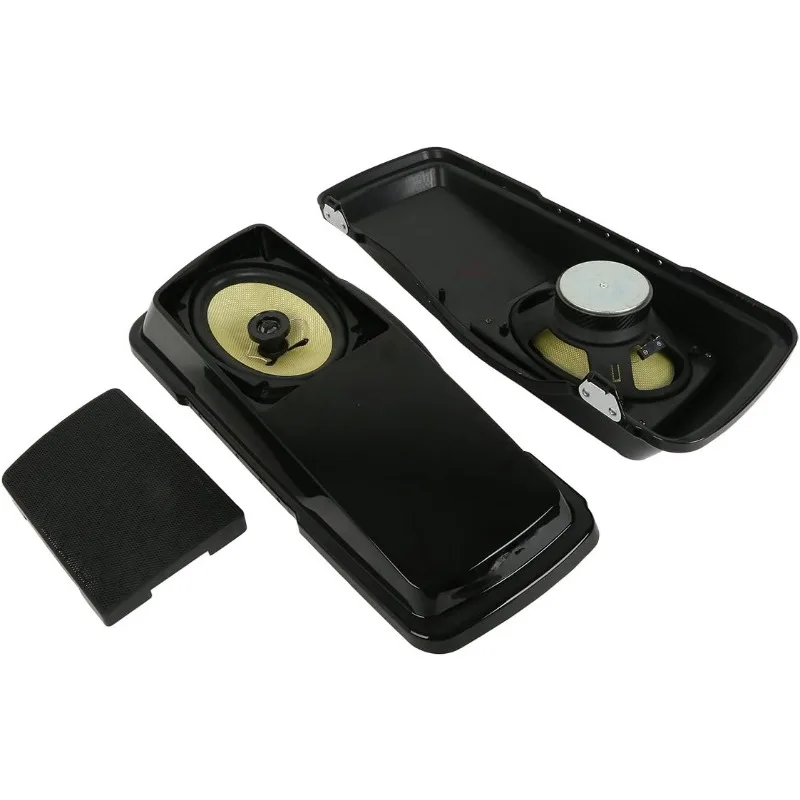 Tampa do alforje de motocicleta XFMT 6 "x 9" com alto-falantes compatível com Electra Street Road Glide FL 1994-2013