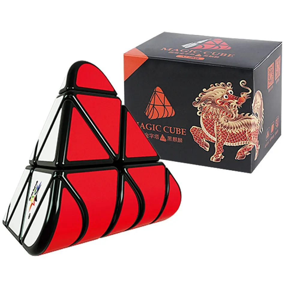 [JudyCube] Yuxin Black Kylin Round Angle Pyraminx Magic Speed Cube Stickerless Fidget Toys Yuxin Pyramid Cubo Magico Puzzle