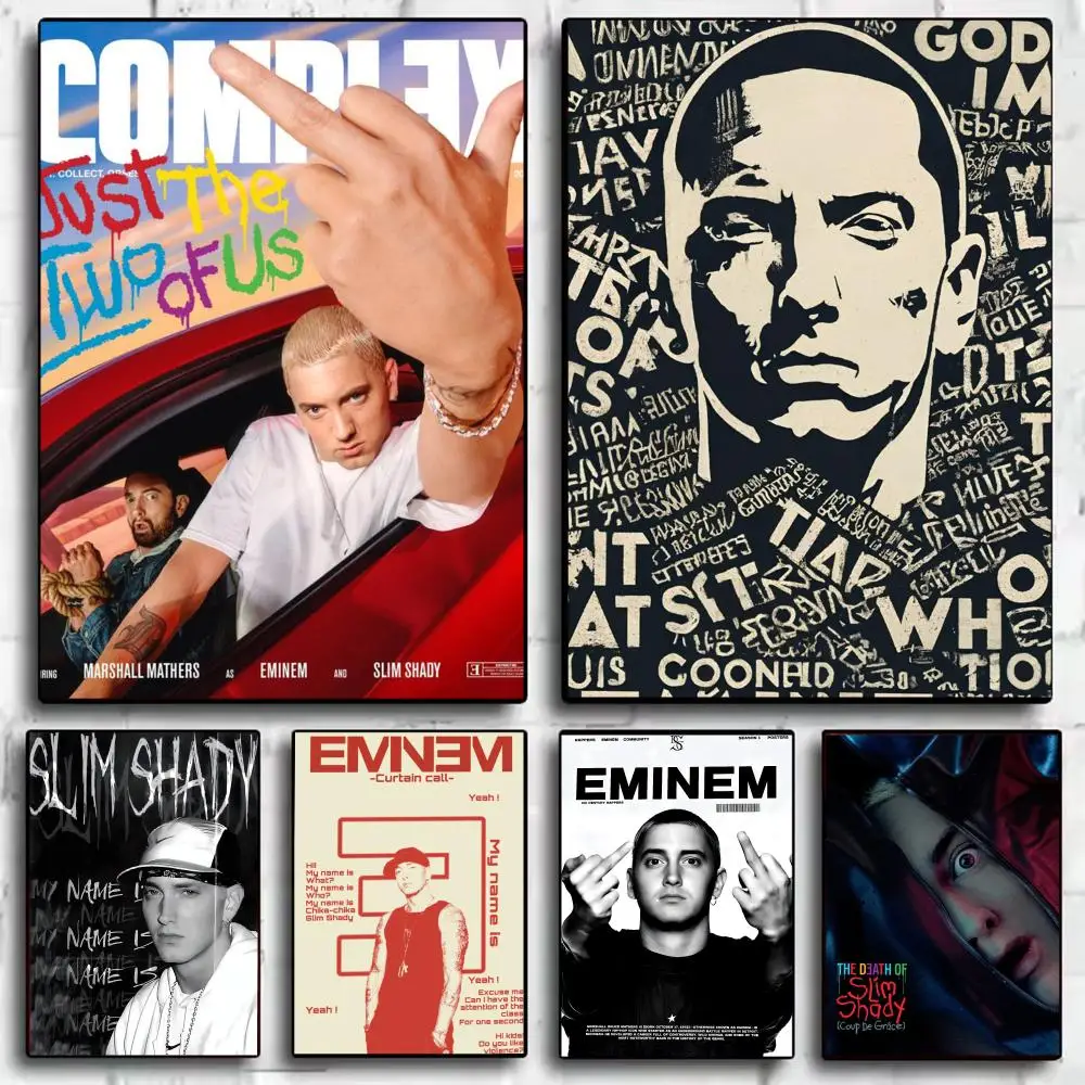 

E-Eminem Handsome Singer Poster Perfect Sticker Self Adhesive Art Designed for Home Dining Office Spaces