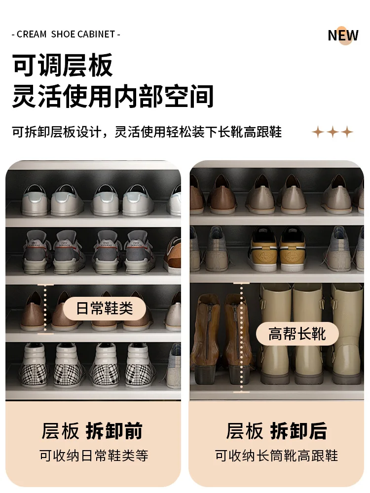 Shoe rack household door multi-layer entry door simple new 2024 explosion rental room indoor dust shoe cabinet