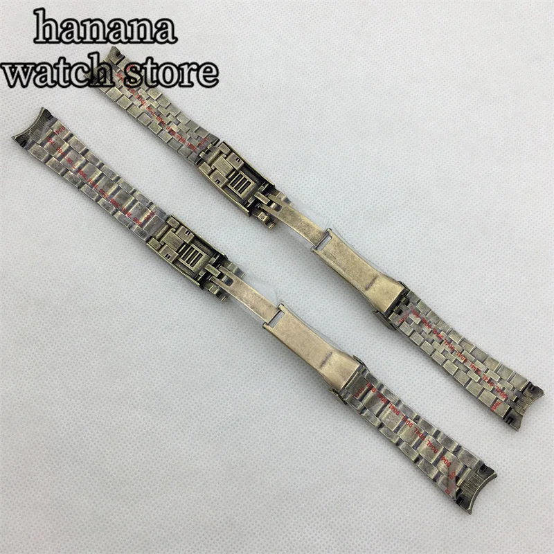 Ремешок из нержавеющей стали 904, 20 мм, стальной ремешок с медным золотом. Ремешок с складной пряжкой для использования в чехлах от 36 до 40 мм.