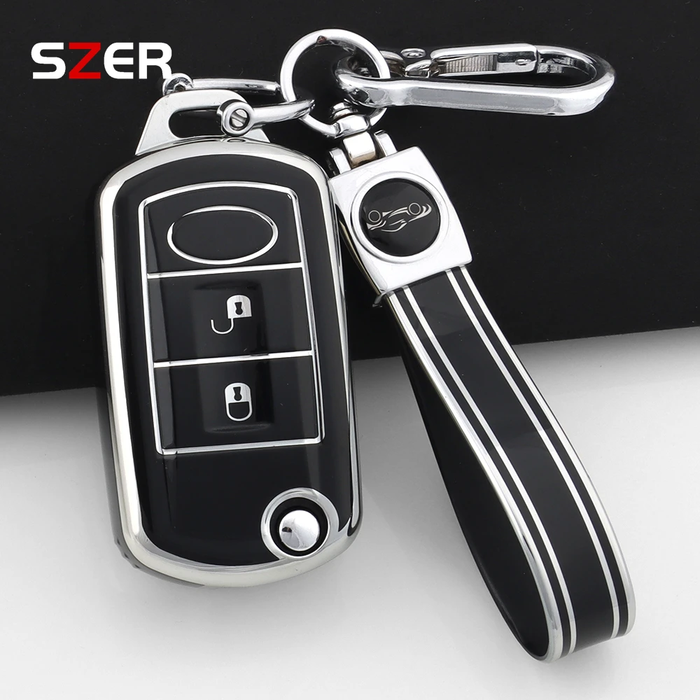 New TPU Car Remote Flip Key Case Cover Shell For Land Rover Range Rover Sport LR3 Discovery 3 Auto Shell Fob Keyless Accessories