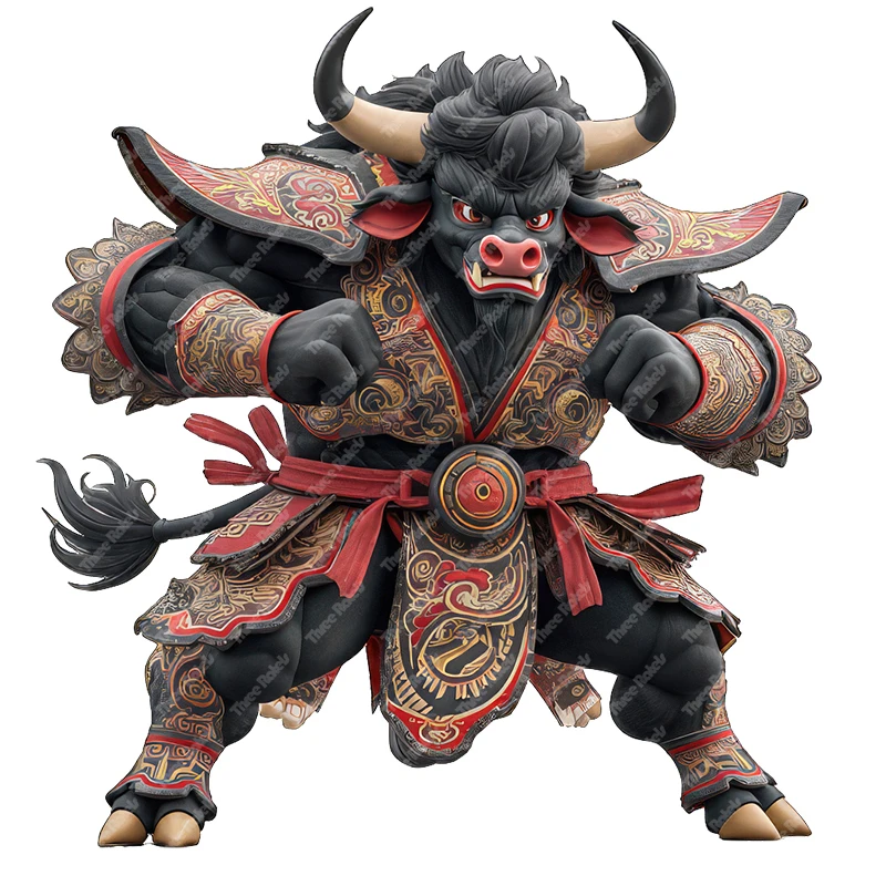 Three Ratels CF78 Strong  bull cartoon wall stickers for home decoration personalized car decals