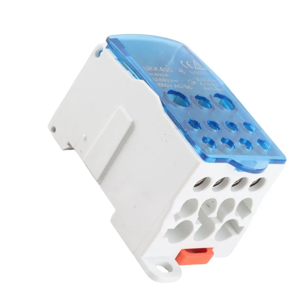 

Универсальный клеммный блок для крепления на DIN-рейку UKK-400A синего цвета, распределительная коробка 690 В, разъем для электрических проводов, распределительные шкафы