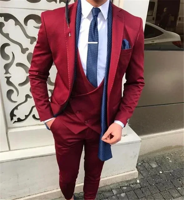 2025 New Casual Fashion Men's Suit  Gentleman Suit British Style Banquet Groom Best Man Dress  Suits for Men  Suit Men