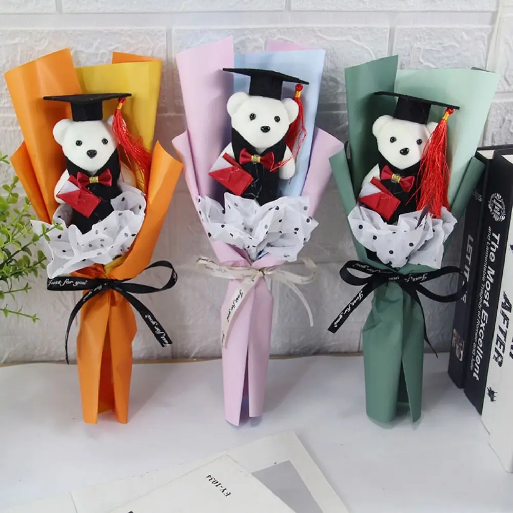 

Graduation Gift Lovely Bear Graduation Bear Bouquet Cartoon Lovely Bear Plush Bouquet Elegant Doctoral Bear Toy Valentine'S Day