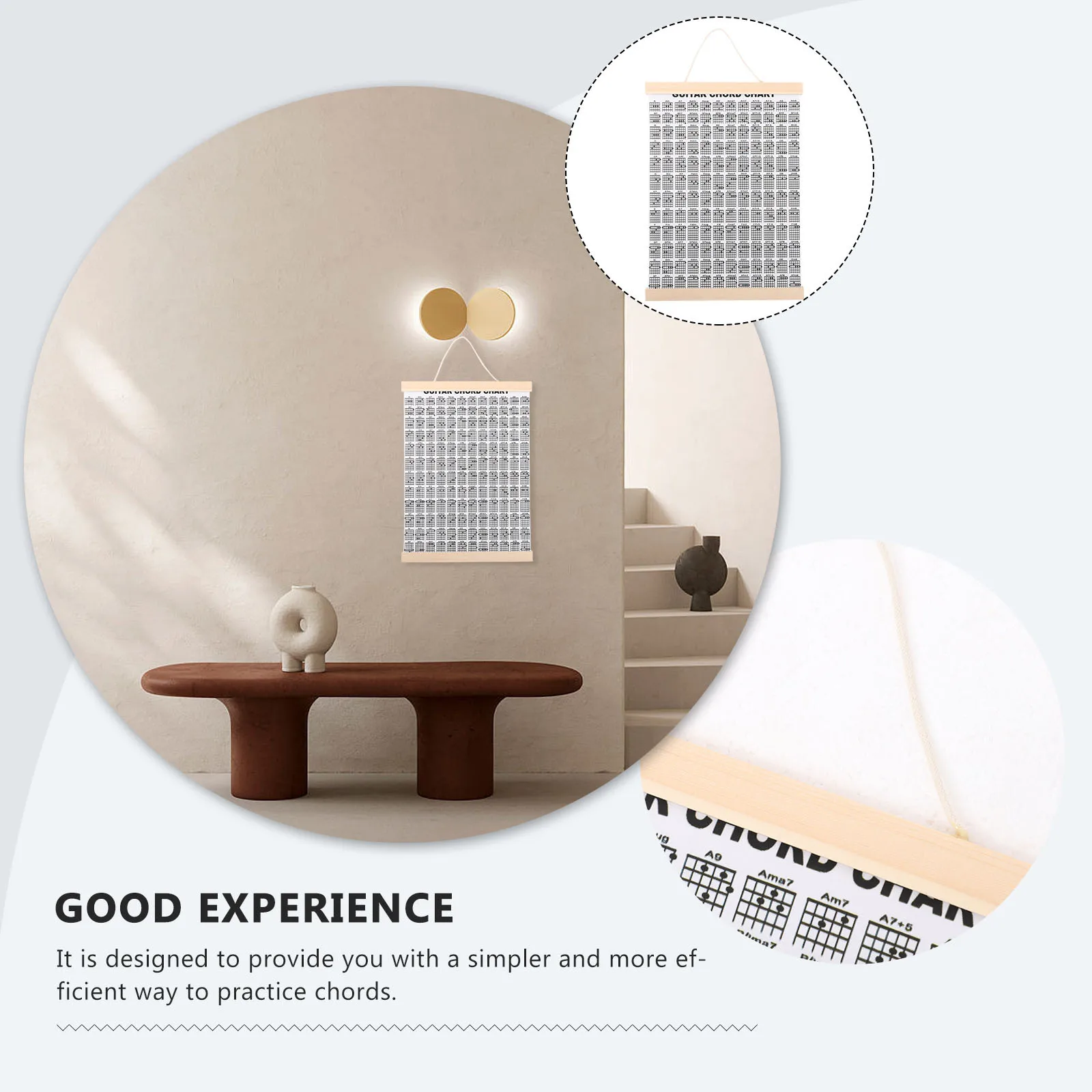 

Guitar Chord Chart Poster Vertical Coated Paper Music Chords Guide For Beginner Guitar Art Fingering Diagram