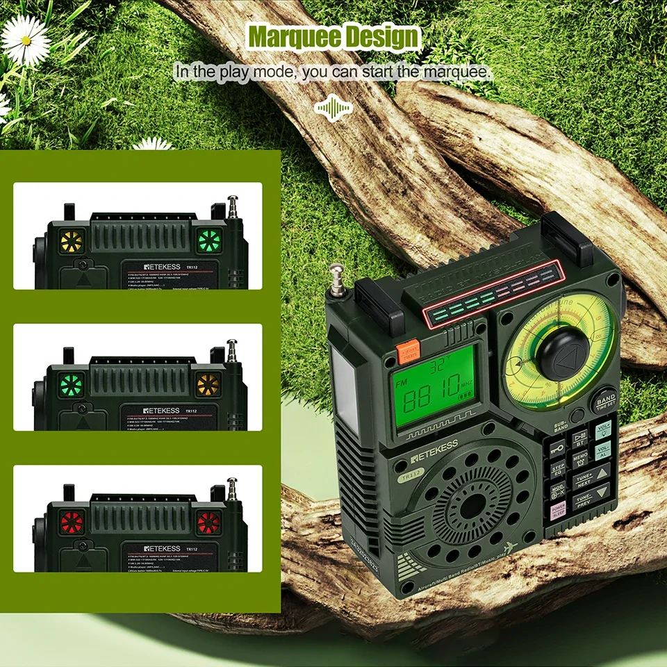 Retekess TR112 Radios Portable AM FM Radio Receiver Ham Radio
