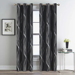 Water Waves Printed Blackout Curtains Window For Living Room Bedroom High Shading Thick Blinds Drapes Door black out Curtains