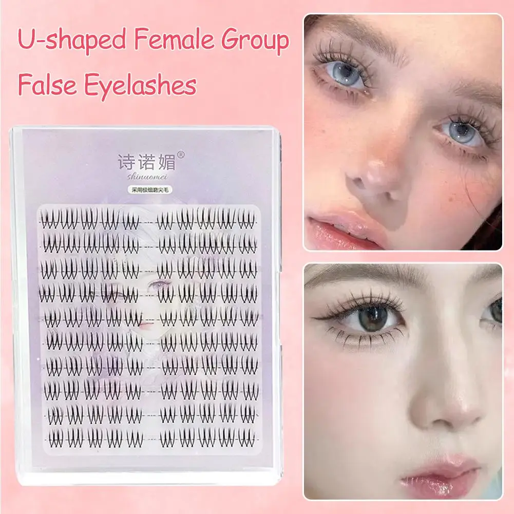 False Eyelashes Korean Makeup U-shaped Segmented Comic Natural Large-capacity False Eyelashes Set Eye Makeup Tool