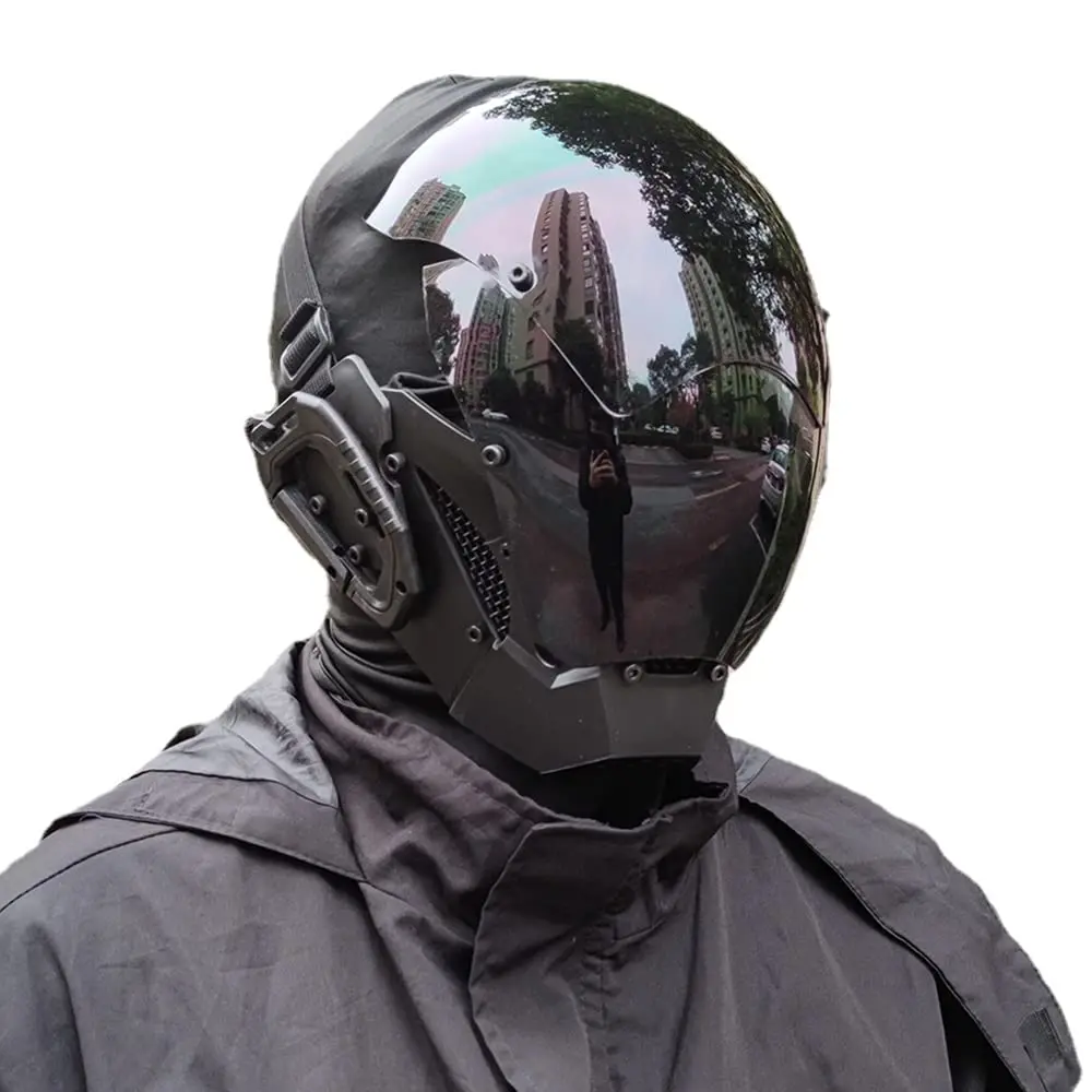 Maska Cyberpunk JAUPTO do Cosplayu, Przyszłościowa, Futurystyczna, Stylowa, Standardowy Model, Science Fiction na Imprezę Halloweenową