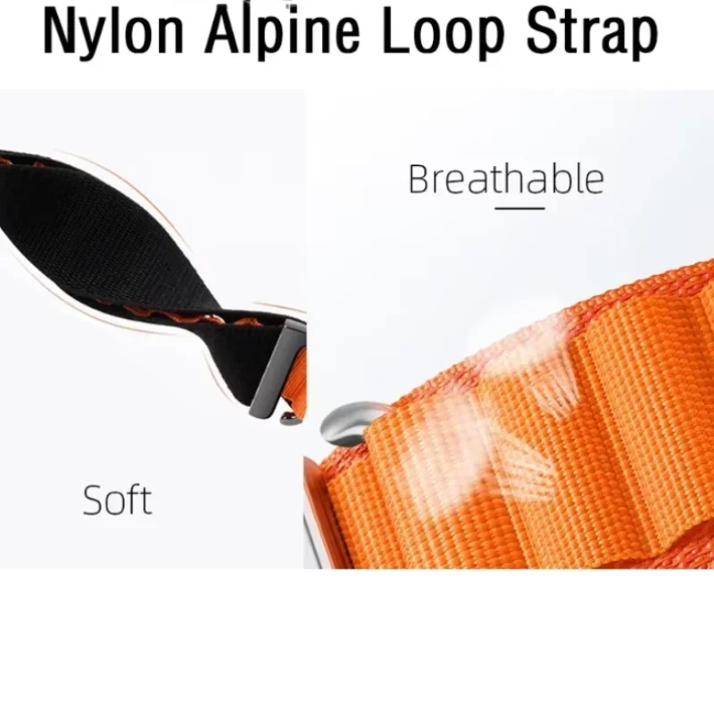 22mm Watch Band Alpine Loop For NORTH EDGE APACHE-46 Sport Strap Nylon Wristband Correa For APACHE-46 Replacement Bracelet