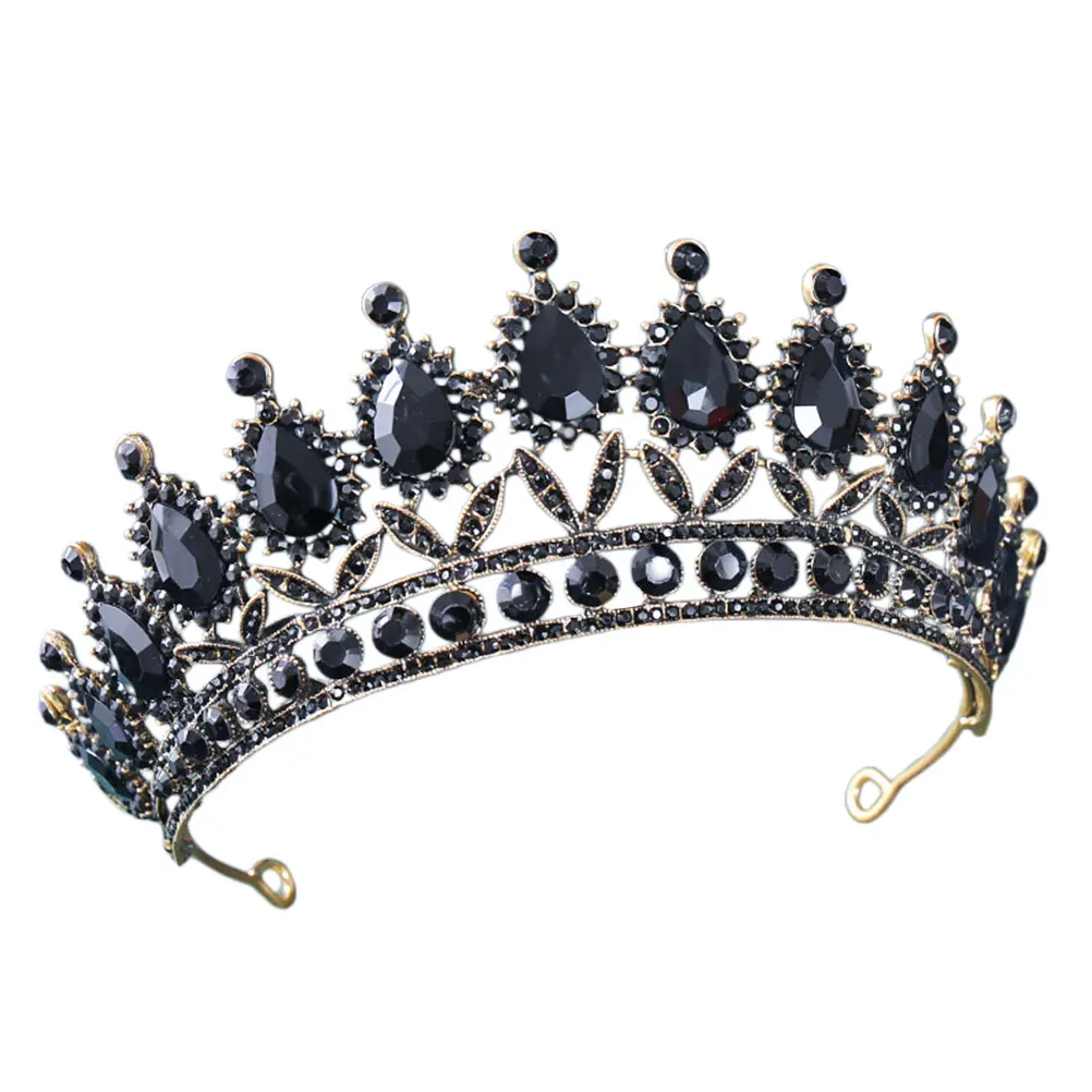 

Crystal Birthday Crown Hair Accessories for Women Adult Wedding Party Headband Tiaras Bridal Zinc Alloy Decorations