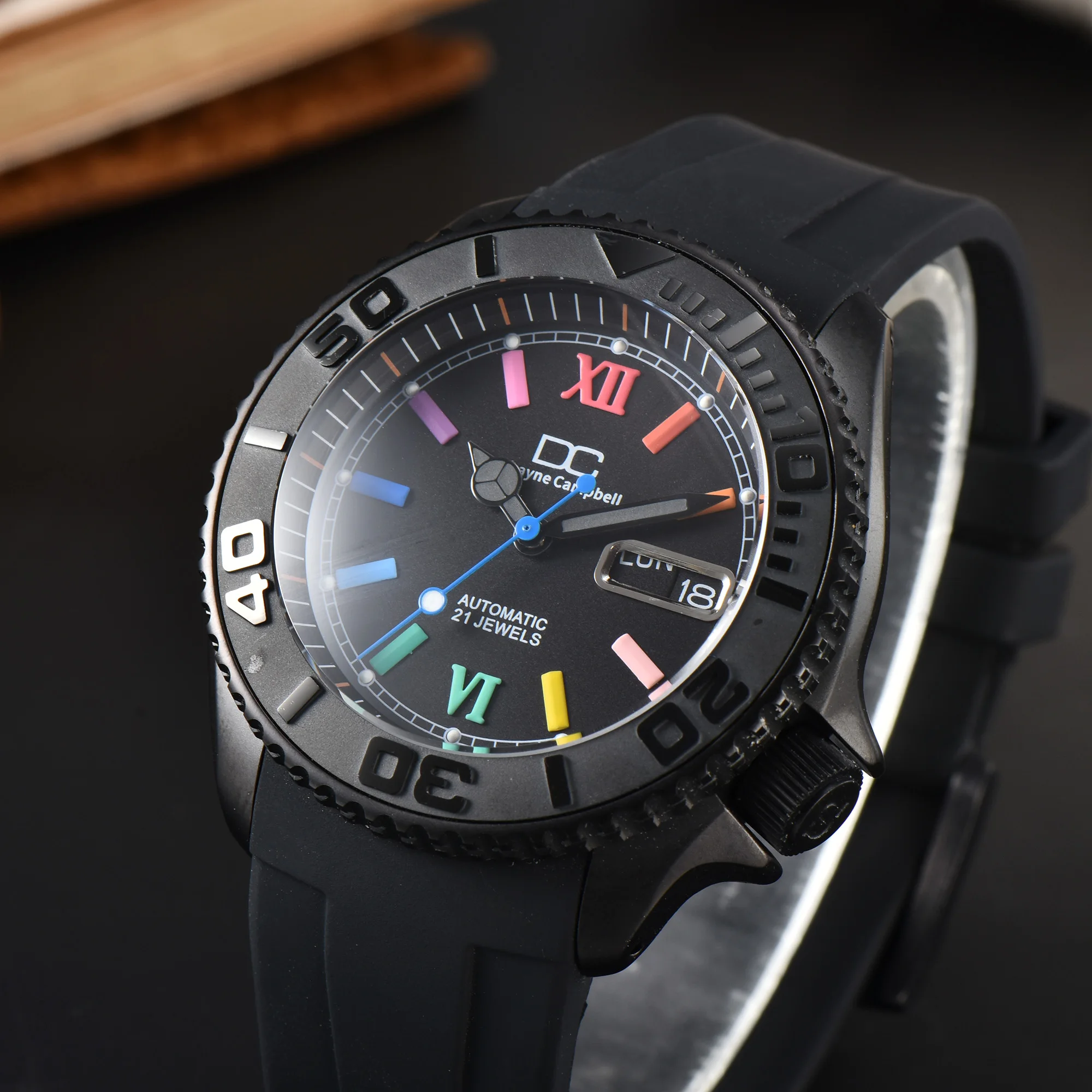 42mm mechanical watch with NH72 movement, water-resistant sapphire glass, luminous dial, automatic mechanical wristwatch