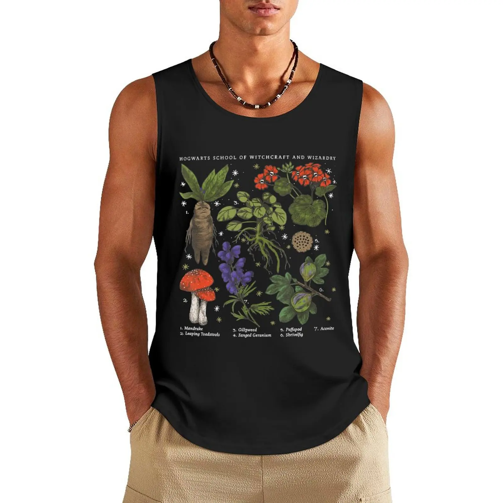 

Herbology Plants Tank Top Men sleeveless tee Sleeveless men