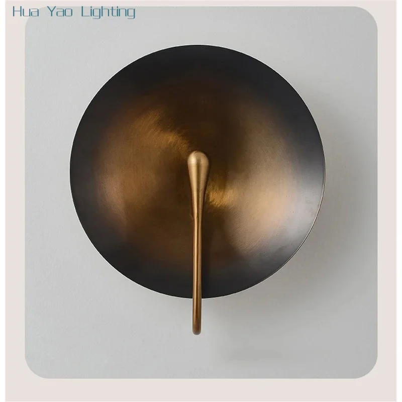 Industrial Decor Round Plate Retro Led Wall Lamp Country Loft Bar Cafe Restaurant Corridor Bedside Stairs Sconces Art Lighting