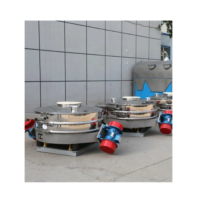 Straight-Row Screen Industrial Vibration Screening Equipment Stainless Steel round Double Vibration Source Vibrating Screen