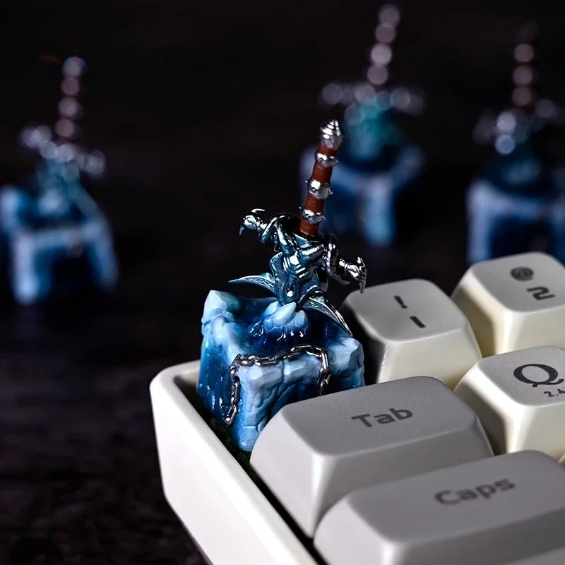 World of Warcraft Frostmourne Key Cap 3D Resin Keyboard Caps Custom MX Switch Handmade Anime Key Caps Mechanical Keyboard Gift