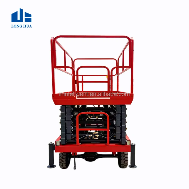 Scissor Lift Platform Electric Outdoor Aerial Work Platform 6-18m Towable Work Platform Industrial Scissor Lifts