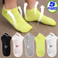 1/5 Pairs Comfortable Anti Odor Workout Breathable Socks for Sports Men Women Quick Dry Mesh Summer Socks Sweat Absorbing Socks