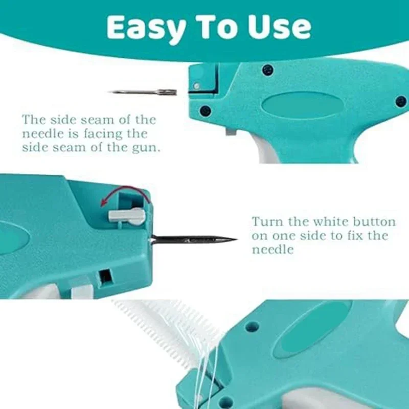 Tag Gun Set with 1000 White Fasteners One Replacement Needle Fine Stitchtool Plastic  Price Tag Gun