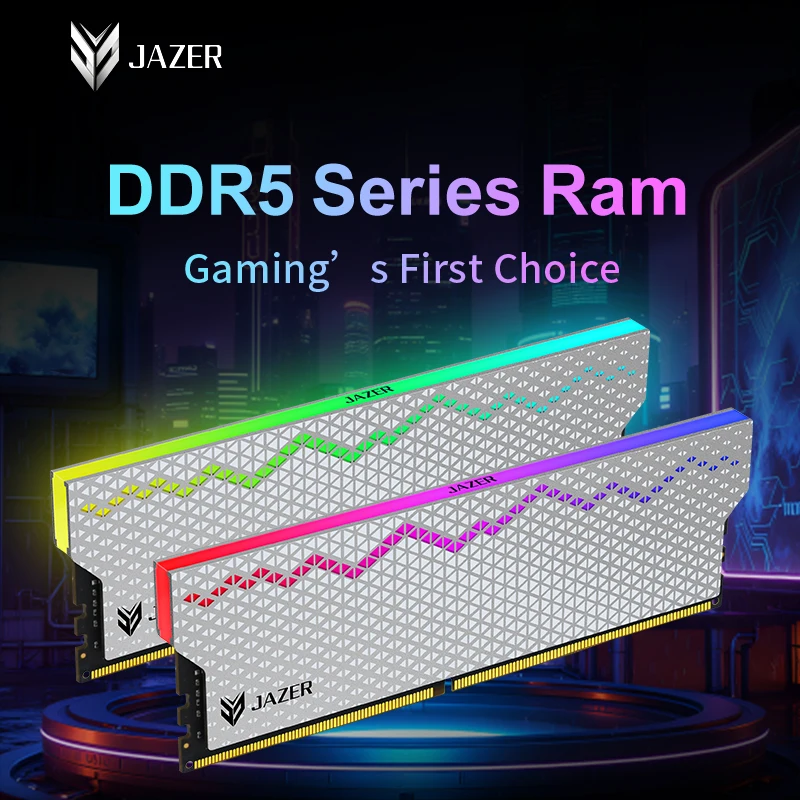 

Оперативная память JAZER RGB DDR5 32 ГБ (2x16 ГБ) 6000 МГц для настольных ПК, SK-Hynix A-die
