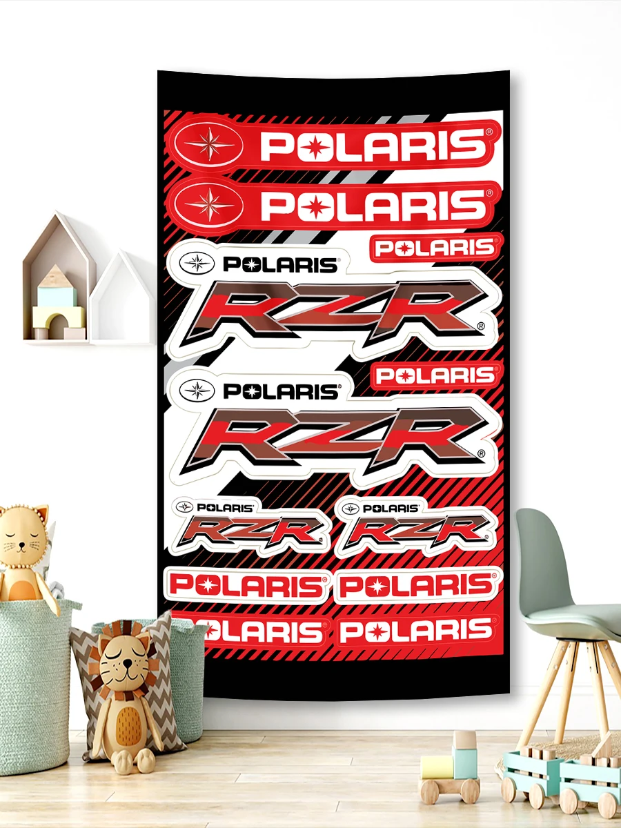 60X90CM 90X150CM P-Polaris Motorcycle Flag Polyester Printed RZRs Poster Banner For Decor Wall Art Out Door Decor