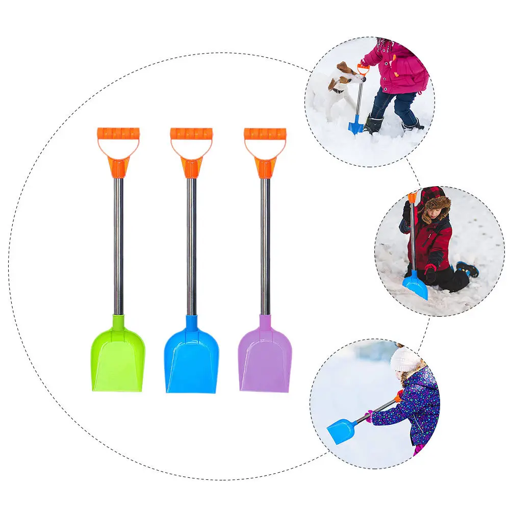 

3 шт. лопата для снега, прочные зимние костыли для снега, портативный уличный совок для песка для развлечений, пляжного отдыха на заднем дворе