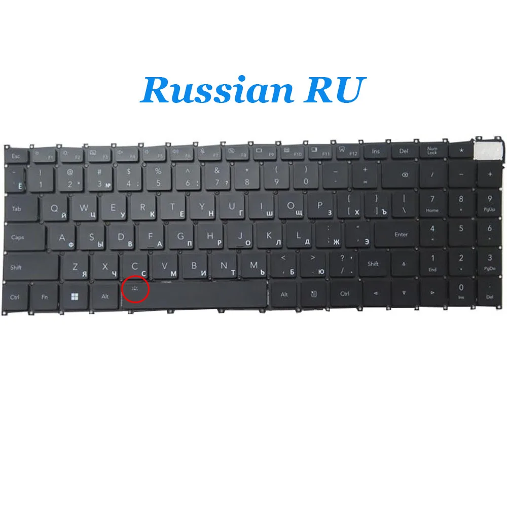 Laptop Keyboard For HONOR MagicBook Pro 16 2025 HUNTER DRB-P Black Without Frame With Backlit RU\US