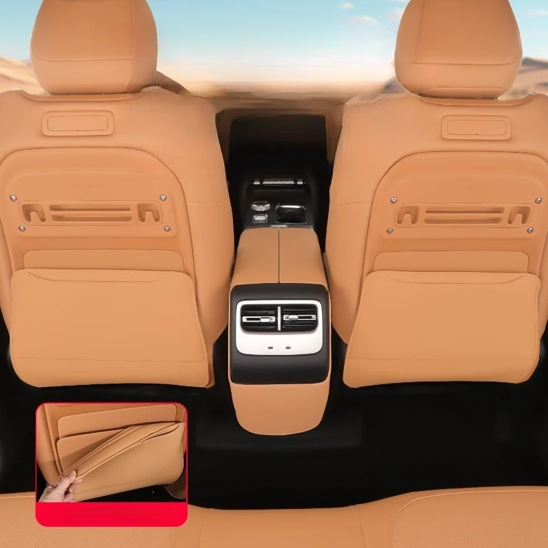 For Chery icar v27 Seat backrest anti kick pad rear air conditioning vent protection leather pad interior specific