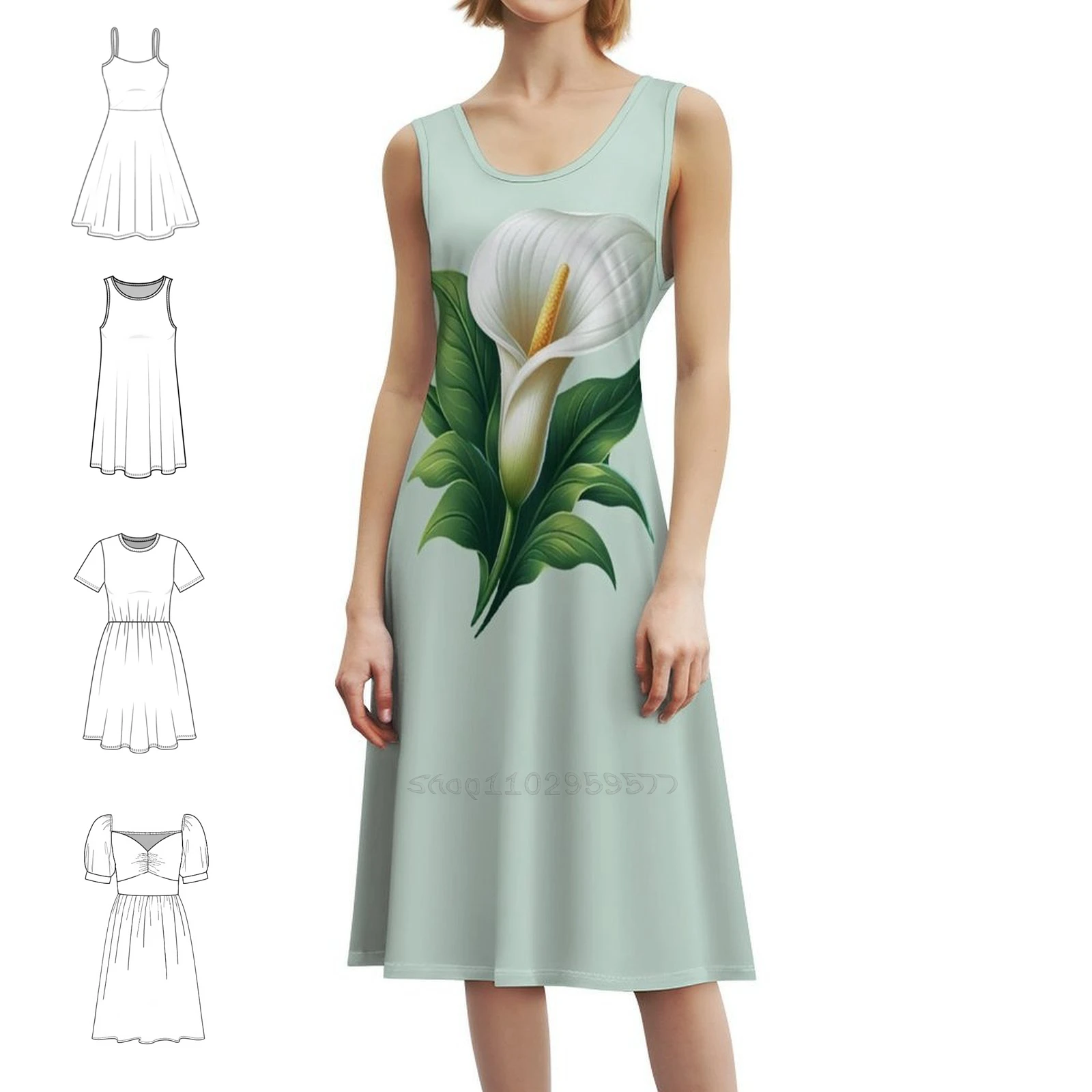 Calla Lily Preppy Style Mini Dress For Women A-Line Loose Fit Casual Day Dress Calla Lily Women's Clothing