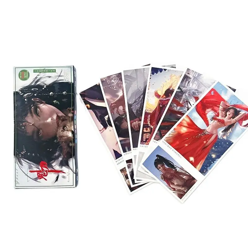 New 384 Pcs/Set Ghost Blade WLOP Artwork Large Postcard Anime Comic Characters Art Greeting Message Cards Gift Stationery